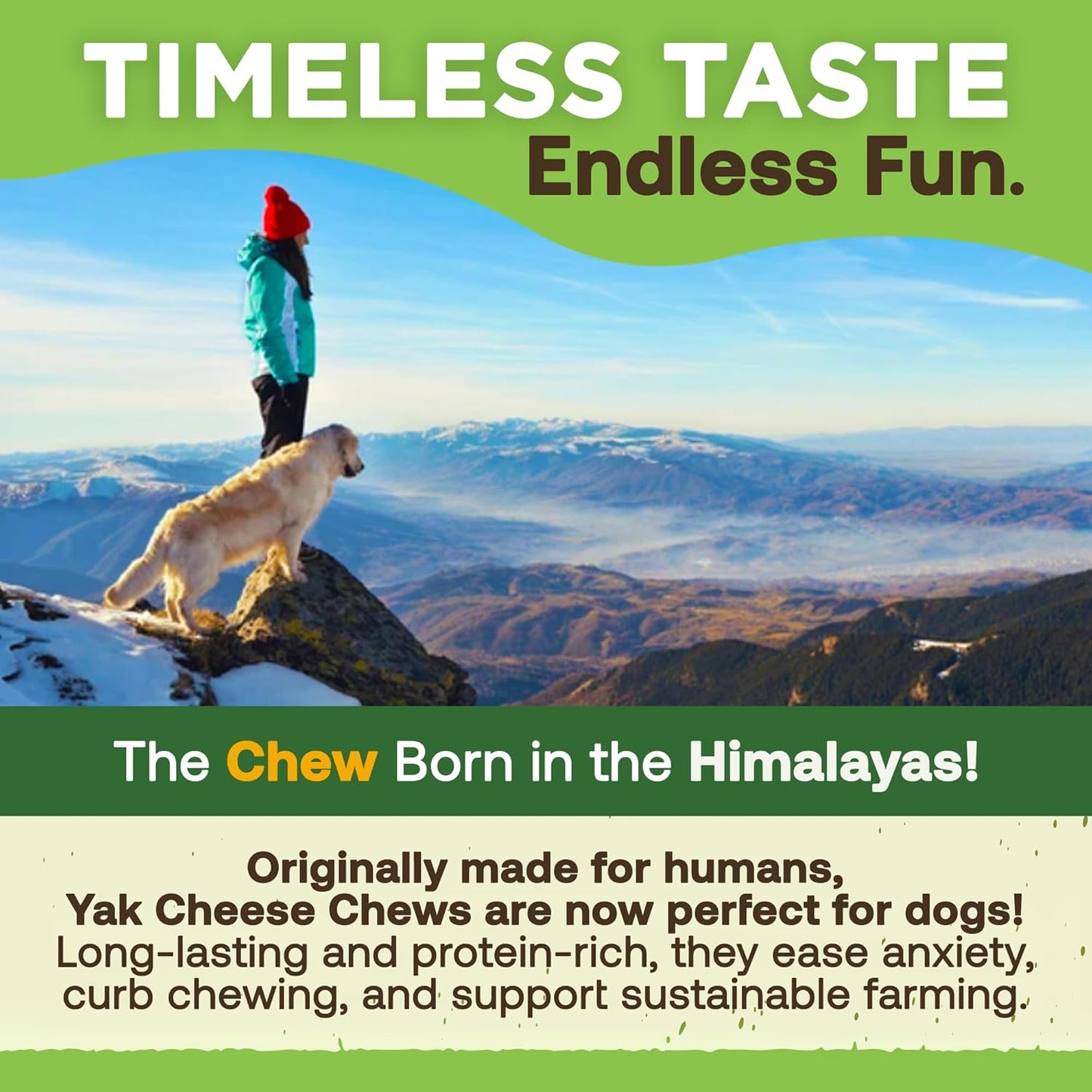 The Original Himalayan Yak Chew for Small Dogs – 100% Natural, Long-Lasting